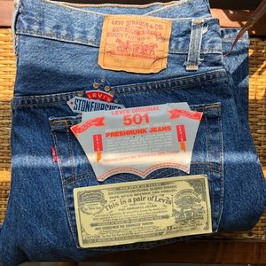 Vintage 501 Levi’s with tags. 1987 38x30